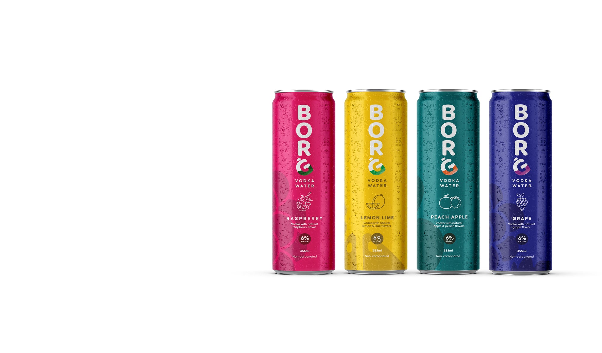 Borg Flavors: Raspberry, Lemon Lime, Peach Apple and Grape