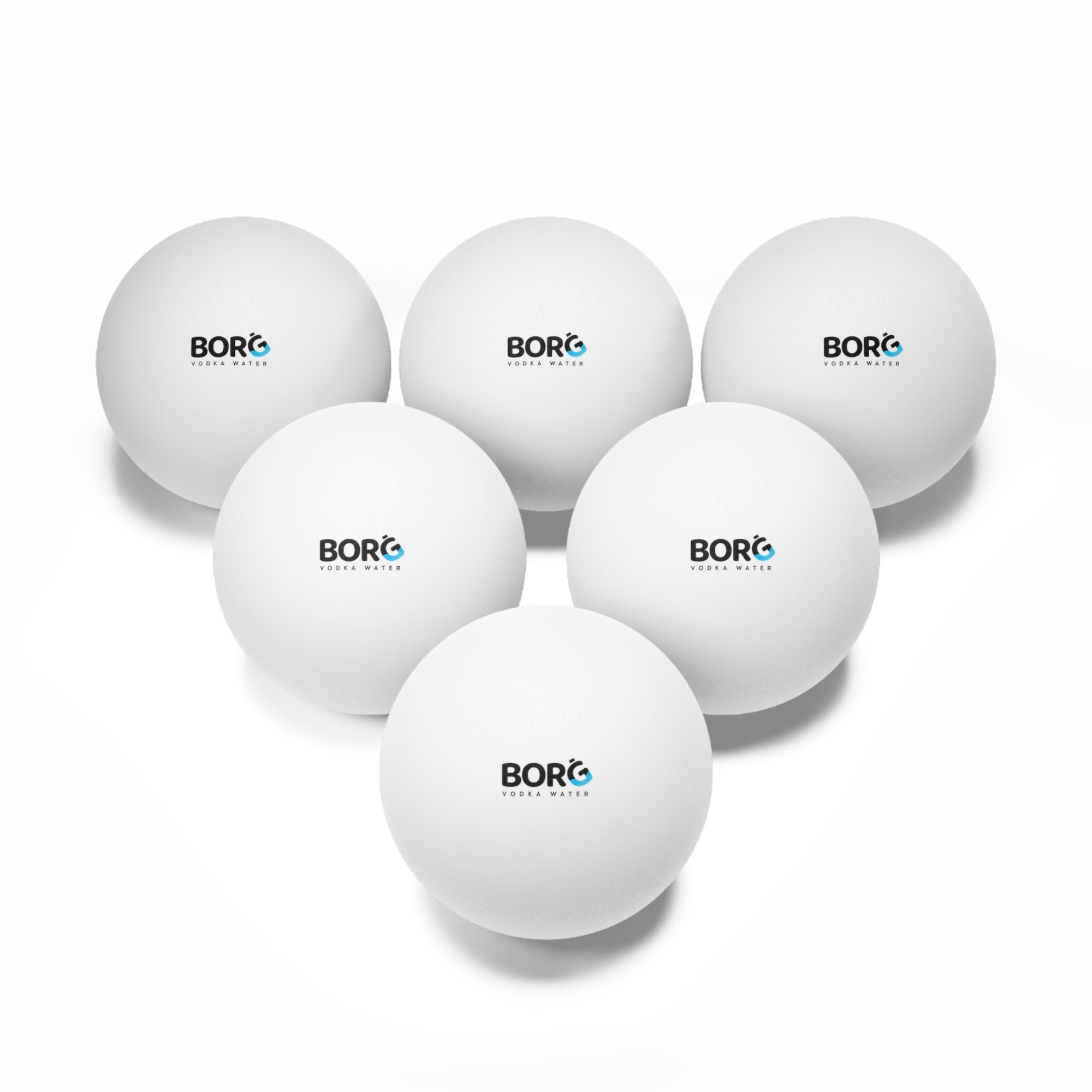 6 Pcs White Borg Ping Pong Balls