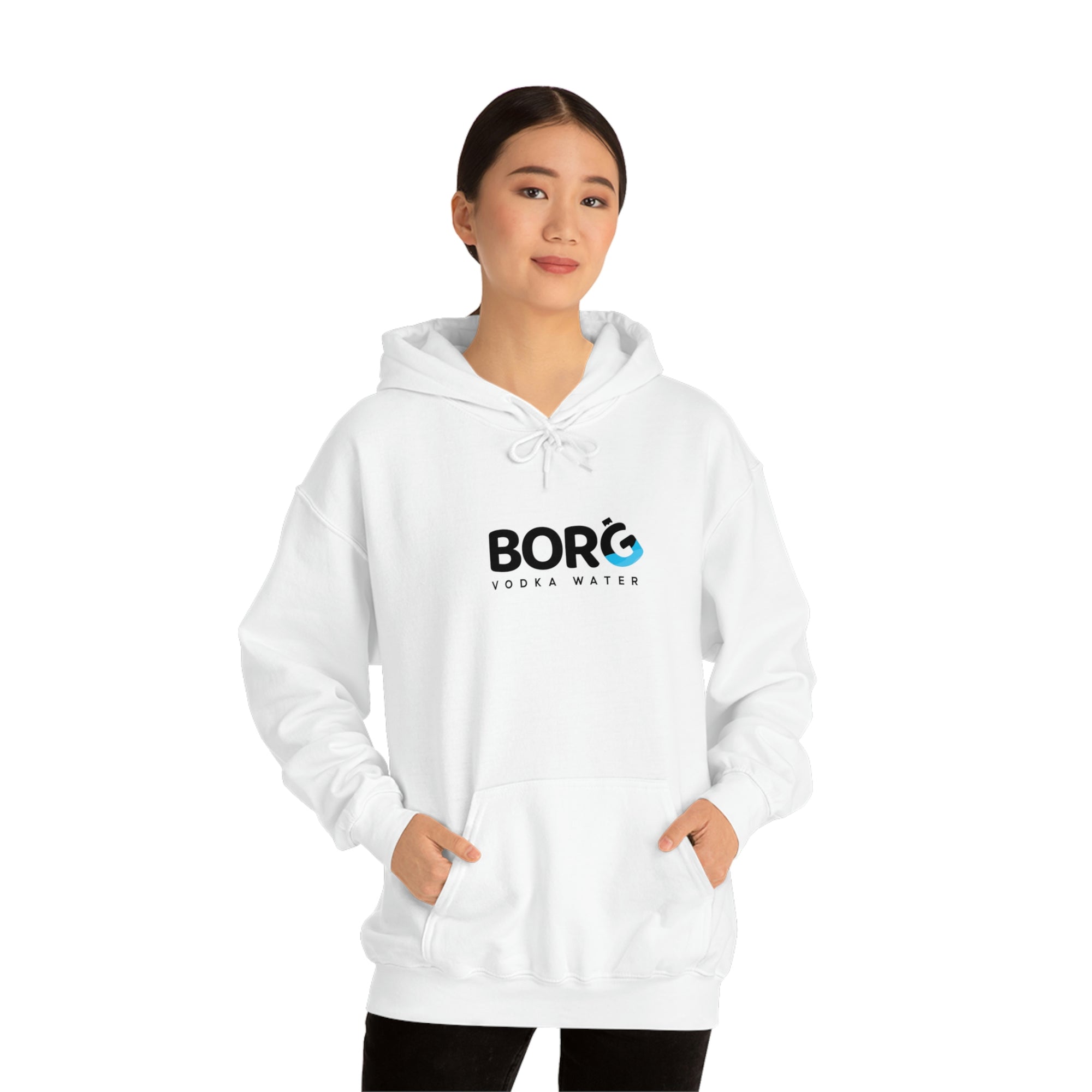  Girl wearing the white Borg hooded sweatshirt